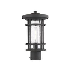 Brick Kiln Downs - 1 Light Outdoor Post Mount Lantern in Craftsman Style - 12.5 Inches Wide by 108.5 Inches High - 1262299