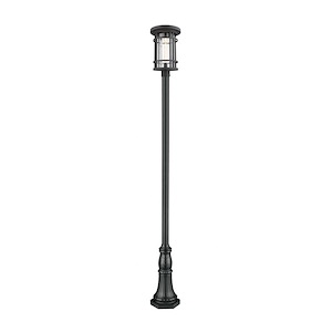 Brick Kiln Downs - 1 Light Outdoor Post Mount Lantern in Craftsman Style - 14.25 Inches Wide by 109.5 Inches High - 1257795