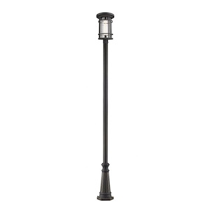 Brick Kiln Downs - 1 Light Outdoor Post Mount Lantern in Craftsman Style - 14.25 Inches Wide by 109.5 Inches High - 1261674