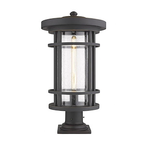 Brick Kiln Downs - 1 Light Outdoor Post Mount Lantern in Craftsman Style - 14.25 Inches Wide by 109.5 Inches High - 1262936