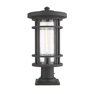 Brick Kiln Downs - 1 Light Outdoor Post Mount Lantern in Craftsman Style - 12.5 Inches Wide by 111.5 Inches High - 1259020