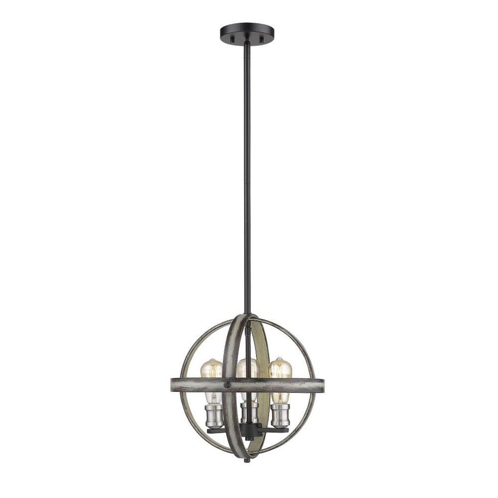 Bailey Street Home 372-BEL-856824 Dingle Loan - 3 Light Pendant in Restoration Style - 14 Inches Wide by 13.75 Inches High