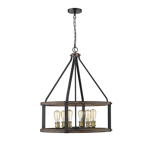 Dingle Loan - 6 Light Pendant in Restoration Style - 26 Inches Wide by 25.75 Inches High - 1261416