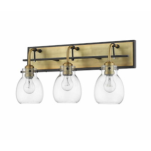 Gardeners Springs - 3 Light Vanity Light In Industrial Style-11 Inches Tall and 22 Inches Wide - 1261781