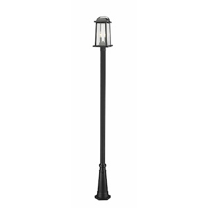 Links By-Pass - 2 Light Outdoor Post Mount Lantern in Period Inspired Style - 12.5 Inches Wide by 110.25 Inches High - 1258440