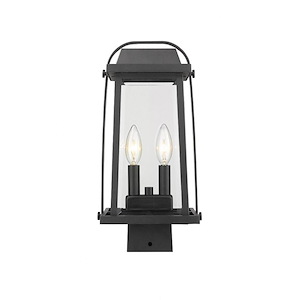 Links By-Pass - 2 Light Outdoor Post Mount Lantern in Period Inspired Style - 7.75 Inches Wide by 15.25 Inches High - 1259216