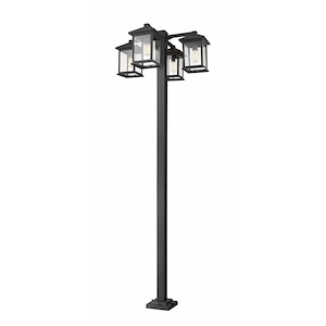 Fisher Fold - 4 Light Outdoor Post Mount Lantern in Seaside Style - 30.25 Inches Wide by 99 Inches High - 1260615