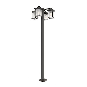 Fisher Fold - 4 Light Outdoor Post Mount Lantern in Seaside Style - 30.25 Inches Wide by 99 Inches High - 1262716