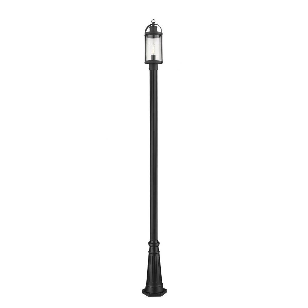 Bailey Street Home 372-BEL-3173786 Leven Heath - 1 Light Outdoor Post Mount Lantern in Period Inspired Style - 12.5 Inches Wide by 114.25 Inches High