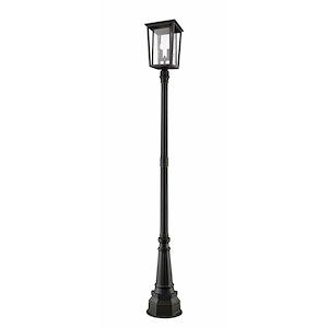 Ashton Woodlands - 2 Light Outdoor Post Mount Lantern in Craftsman Style - 14.25 Inches Wide by 101.5 Inches High - 1257176