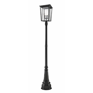 Ashton Woodlands - 3 Light Outdoor Post Mount Lantern in Craftsman Style - 14.25 Inches Wide by 105.5 Inches High - 1259383