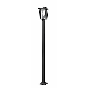 Ashton Woodlands - 2 Light Outdoor Post Mount Lantern in Craftsman Style - 11.25 Inches Wide by 20.75 Inches High - 1257638