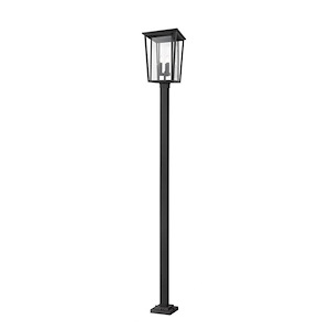 Ashton Woodlands - 3 Light Outdoor Post Mount Lantern in Craftsman Style - 14 Inches Wide by 24.75 Inches High - 1261747