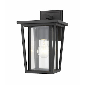 Ashton Woodlands - 1 Light Outdoor Wall Mount in Craftsman Style - 7.25 Inches Wide by 11.5 Inches High