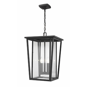 Ashton Woodlands - 3 Light Outdoor Chain Mount Lantern in Craftsman Style - 14 Inches Wide by 21.25 Inches High - 1257974