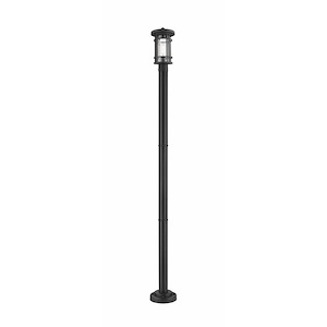 Brick Kiln Downs - 1 Light Outdoor Post Mount Lantern in Craftsman Style - 9 Inches Wide by 88.25 Inches High - 1260631