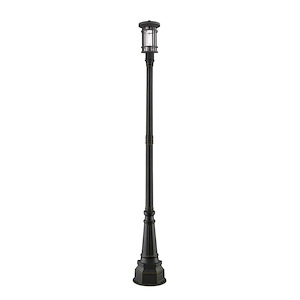 Brick Kiln Downs - 1 Light Outdoor Post Mount Lantern in Craftsman Style - 14.25 Inches Wide by 96.5 Inches High - 1257333