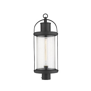 Leven Heath - 1 Light Outdoor Post Mount Lantern in Period Inspired Style - 9.25 Inches Wide by 25 Inches High