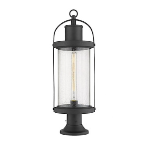 Leven Heath - 1 Light Outdoor Pier Mount Lantern in Period Inspired Style - 9.25 Inches Wide by 27 Inches High - 1258218