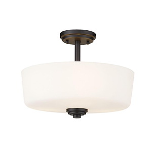 Holden Paddock - 3 Light Semi-Flush Mount in Fusion Style - 14.75 Inches Wide by 11 Inches High - 1257833