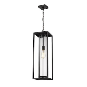 Newby Head - 1 Light Outdoor Chain Mount Lantern in Industrial Style - 8 Inches Wide by 26.75 Inches High - 1259292