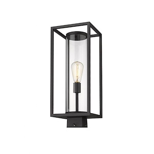 Newby Head - 1 Light Outdoor Post Mount Lantern in Industrial Style - 8 Inches Wide by 20.25 Inches High - 1258371