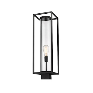 Newby Head - 1 Light Outdoor Post Mount Lantern in Industrial Style - 8 Inches Wide by 26.25 Inches High - 1261537