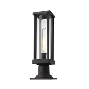 Piggott Grove - 1 Light Outdoor Pier Mount Light In Architectural Style-16 Inches Tall and 7.5 Inches Wide