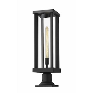 Piggott Grove - 1 Light Outdoor Pier Mount Light In Architectural Style-22 Inches Tall and 7.5 Inches Wide