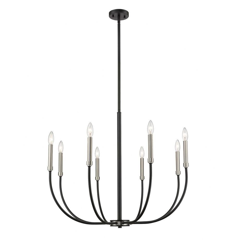 Bailey Street Home 372-BEL-937892 Ambrose Quadrant - 8 Light Chandelier in Electric Style - 32.5 Inches Wide by 109.25 Inches High