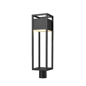 Green Parc - 14W 1 LED Outdoor Pier Mount Lantern in Metropolitan Style - 7 Inches Wide by 27 Inches High - 1258718
