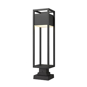 Green Parc - 14W 1 LED Outdoor Square Pier Mount Lantern in Metropolitan Style - 7 Inches Wide by 28.25 Inches High - 1260950