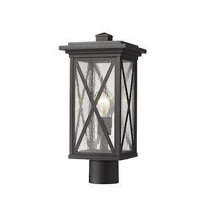 Senghennydd Place - 1 Light Outdoor Post Mount Lantern in Tuscan Style - 7.5 Inches Wide by 16.5 Inches High - 1257614