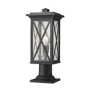 Senghennydd Place - 1 Light Outdoor Pier Mount Light In Old World Style-18.5 Inches Tall and 7.5 Inches Wide