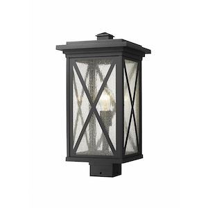 Senghennydd Place - 1 Light Outdoor Post Mount Lantern in Tuscan Style - 9.5 Inches Wide by 18.75 Inches High - 1259956