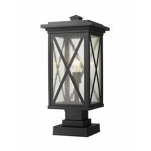Senghennydd Place - 1 Light Outdoor Square Pier Mount Lantern in Tuscan Style - 9.5 Inches Wide by 21.25 Inches High - 1260791