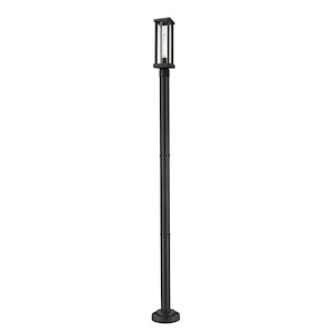 Piggott Grove - 1 Light Outdoor Post Mount Lantern in Industrial Style - 9 Inches Wide by 88.75 Inches High - 1259384
