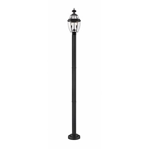 Salisbury Passage - 2 Light Outdoor Post Mount Lantern in Led Style - 10 Inches Wide by 92 Inches High - 1261842