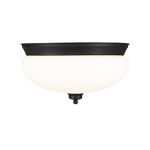 Uplands Grange - 3 Light Flush Mount in Traditional Style - 15 Inches Wide by 8.5 Inches High - 1262667