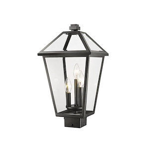 Keats Cloisters - 3 Light Outdoor Post Mount Lantern in Traditional Style - 10 Inches Wide by 19 Inches High - 1258719