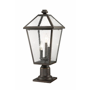 Keats Cloisters - 3 Light Outdoor Pier Mount Lantern in Traditional Style - 10 Inches Wide by 22.5 Inches High - 1261986