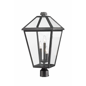 Keats Cloisters - 3 Light Outdoor Post Mount Lantern in Traditional Style - 12.25 Inches Wide by 24.25 Inches High - 1261887