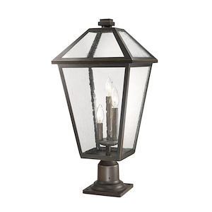 Keats Cloisters - 3 Light Outdoor Pier Mount Lantern in Traditional Style - 12.25 Inches Wide by 26.25 Inches High - 1261156