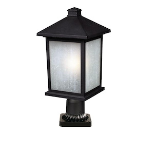 Providence Acres - 1 Light Outdoor Pier Mount Lantern in Urban Style - 9.25 Inches Wide by 20.5 Inches High