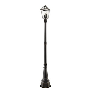 Keats Cloisters - 3 Light Outdoor Post Mount Lantern in Traditional Style - 16.5 Inches Wide by 100.75 Inches High - 1261645