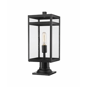 Hospital Corner - 1 Light Outdoor Pier Mount In Outdoor Style-19.75 Inches Tall and 7.5 Inches Wide - 1258648
