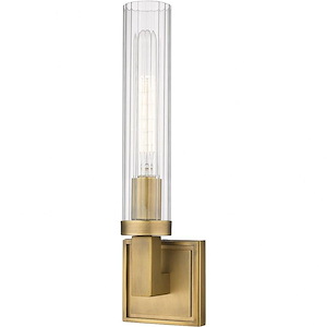 Quebec West - 1 Light Wall Sconce In Transitional Style-16.75 Inches Tall and 4.5 Inches Wide