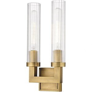 Quebec West - 2 Light Wall Sconce In Transitional Style-16.75 Inches Tall and 8.25 Inches Wide - 1262518