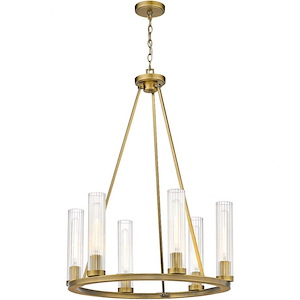 Quebec West - 6 Light Chandelier In Transitional Style-36 Inches Tall and 26 Inches Wide - 1259205