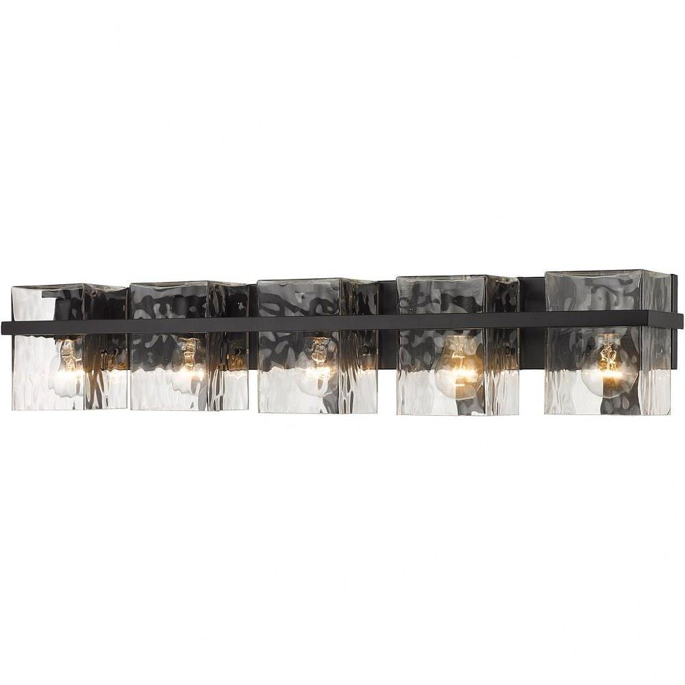 Bailey Street Home 372-BEL-1096925 5 Light Farmhouse Steel Vanity Light Fixture with Clear Glass-7 Inches H by 36.25 Inches W